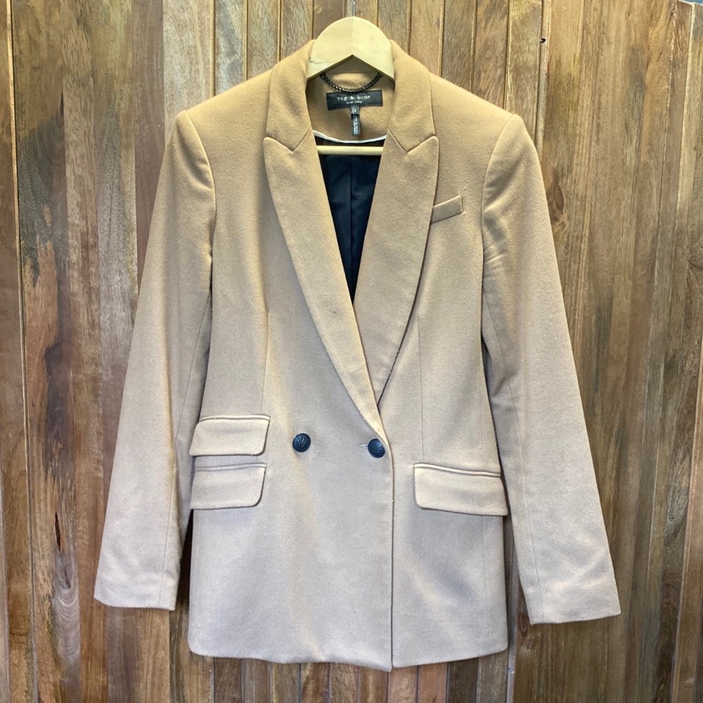 Rag & Bone double breasted blazer, camel